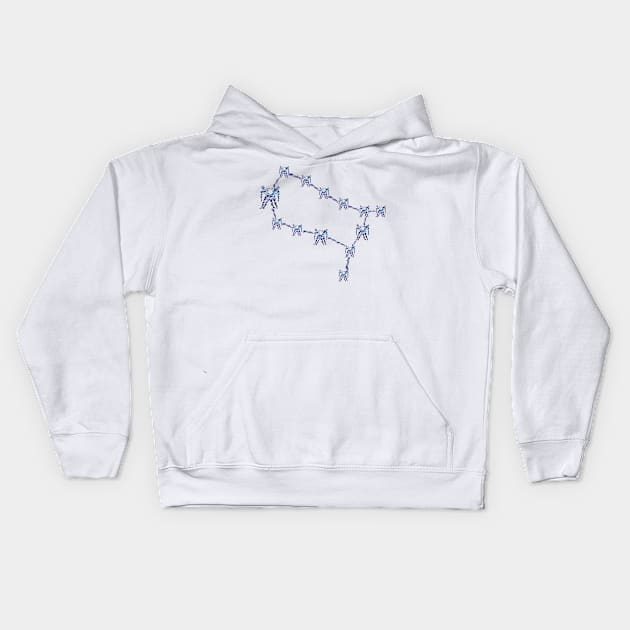 Gemini zodiac constellation Kids Hoodie by INDONESIA68